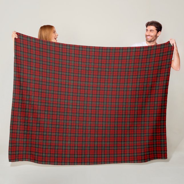 Filten - Röd Tartan Macpherson Clan (L) Fleecefilt (På plats)