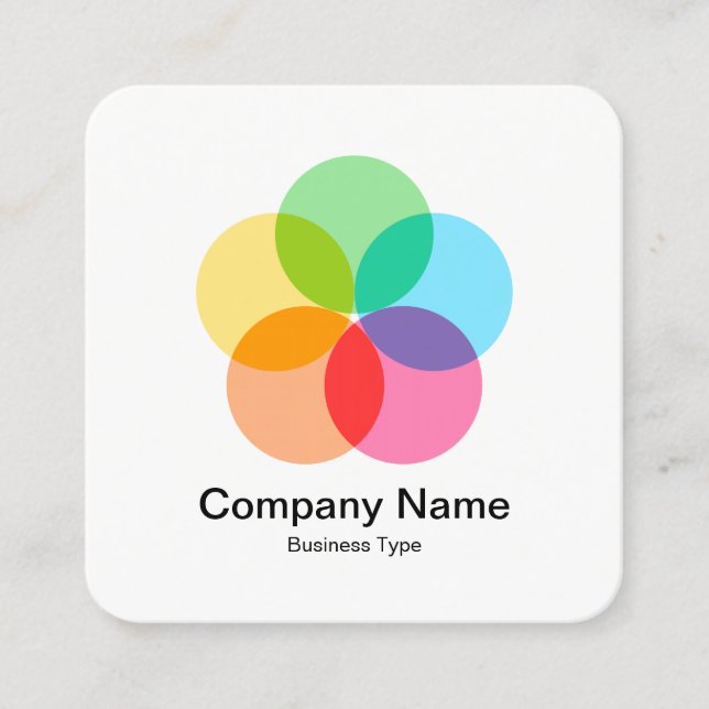 Filterblomma Fyrkantigt Visitkort (Framsida)