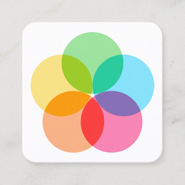 Filterblomma Fyrkantigt Visitkort (Framsida)