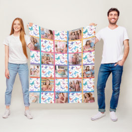 Filterfly Baby Shower Patchwork Photo Blanket Fleecefilt
