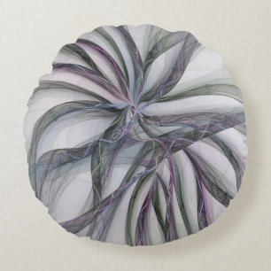 Filterträd Rörelse Modern Abstrakt Swinging Fracta Rund Kudde