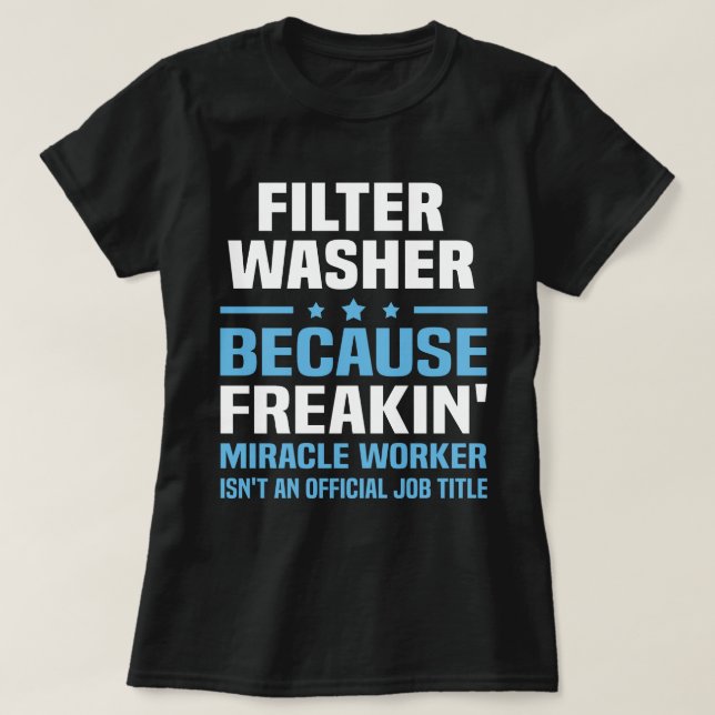 Filtertvättmaskin T Shirt (Design framsida)