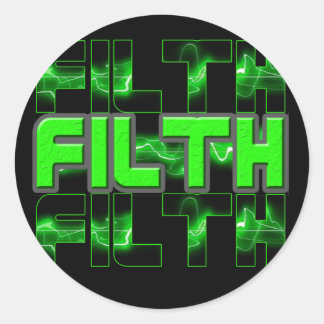 FILTH Music Dubstep Electro Rave Bass DJ FILTH Runt Klistermärke