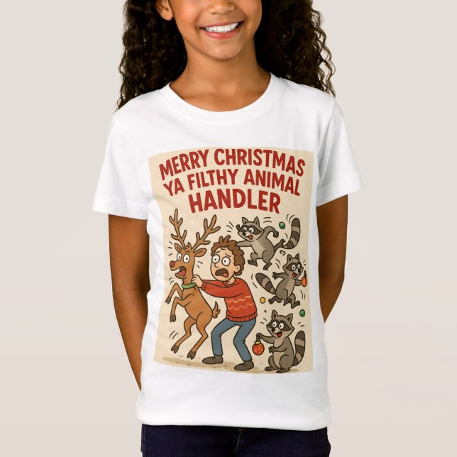 Filthy Animal Handler – Holiday Chaos Edition T Shirt (Framsida)