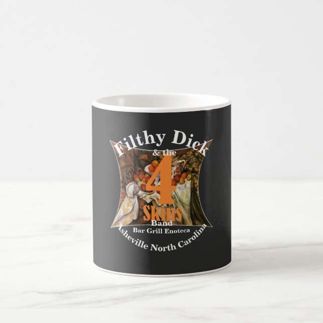 Filthy Dick och 4 Skinsar Band Pub Grill Enoteca Kaffemugg (Center)