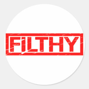 Filthy Frimärke Runt Klistermärke