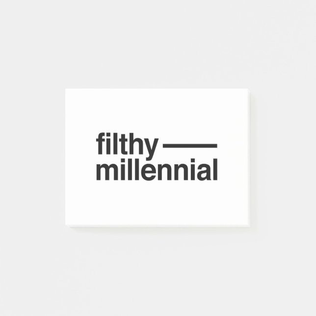 Filthy Millennial Post-it Block (Framsida)