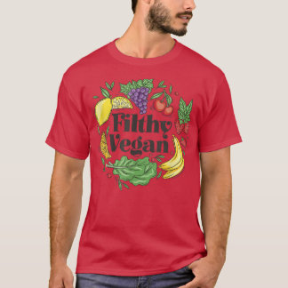 Filthy Vegan Funny Vegetarian Gift Manar Women Coo T Shirt