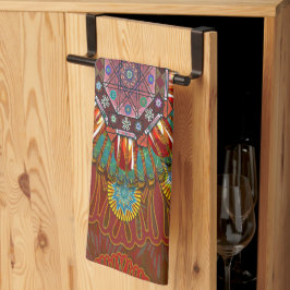 Filtrera Blommigt Red of Squire Manipur Mandala Kökshandduk