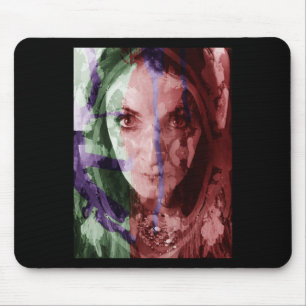 Filtrerad fotografi Painterly Woman Porträtt Stic Musmatta