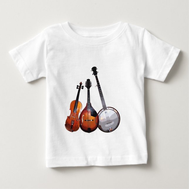 Filtrerat blågräsmusikband t-shirt (Framsida)