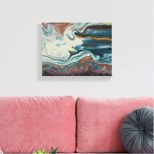 Fin Abstrakt Agate-design färgstark Canvastryck