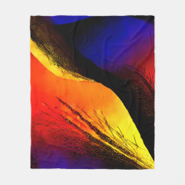 Fin Abstrakt Art på Mörkens bakgrund Fleecefilt