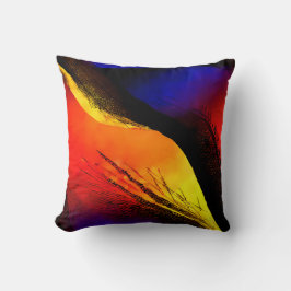 Fin Abstrakt Art på Mörkens bakgrund Kudde