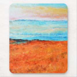 Fin Abstrakt Beach Painting-Orange Musmatta