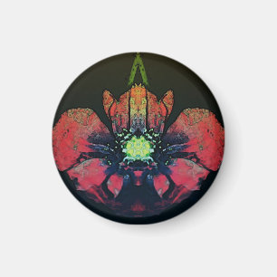 Fin abstrakt blommigt magnet