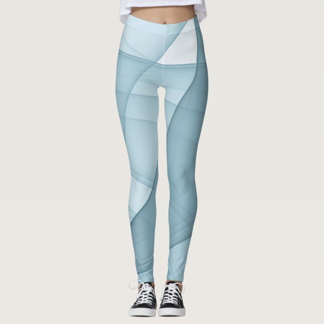 Fin Abstrakt Geometric Snyggt Art Leggings (Framsida)