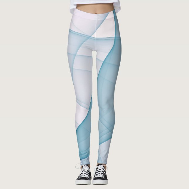 Fin Abstrakt Geometric Snyggt Art Leggings (Framsida)