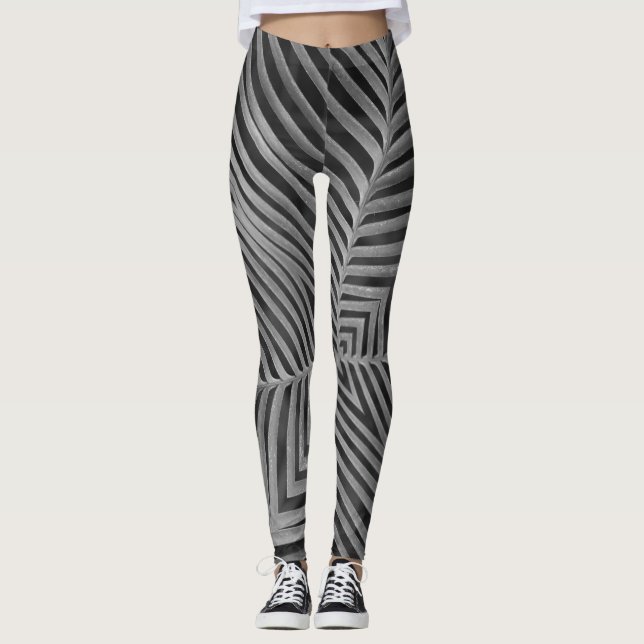 Fin abstrakt konst leggings (Framsida)