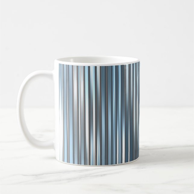 Fin abstrakt lodrät blå bakgrund med l kaffemugg (Vänster)