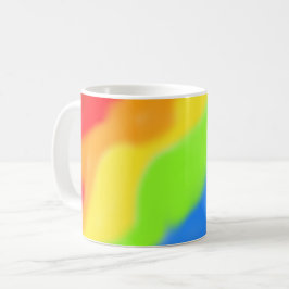 Fin Abstrakt Regnbågsdesign - Kaffemugg
