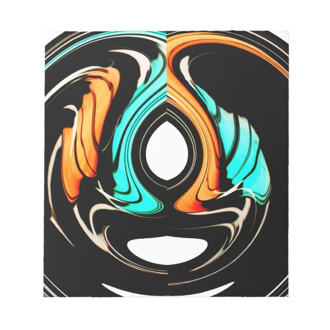 Fin Abstrakt Swirls Art-utskrift Anteckningsblock (Framsida)