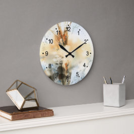 Fin Abstrakt Vattenfärgmålning Stor plagg Klocka