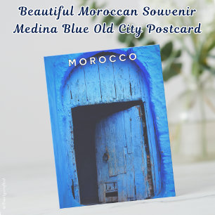 Fin Afrika Moroccan Travel Blue Medina Vykort