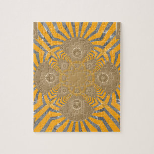 Fin afrikansk fantastisk symmetrisk mönster design pussel