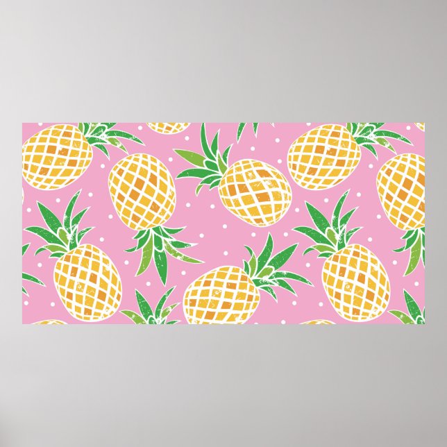 Fin anas på den grymge rosa polka dots backgro poster (Framsidan)