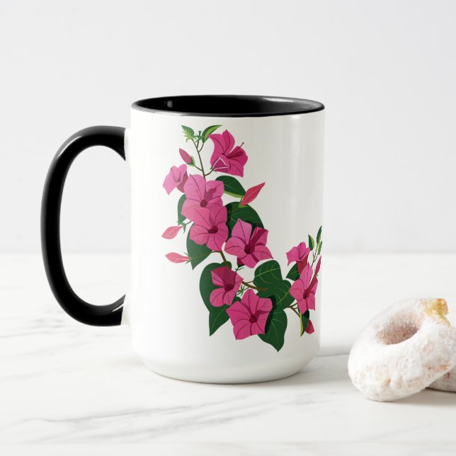 Fin, anpassad Blommigt Magic Coffee Mugg (Med munk)