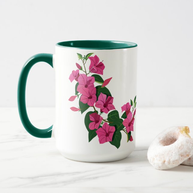 Fin, anpassad Blommigt Magic Coffee Mugg (Med munk)