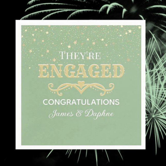 Fin ANPASSNINGSBAR förlovning Pappersservett (Skapare uppladdad)