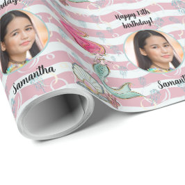 Fin Anpassningsbar Fototext Sjöjungfru under havet Presentpapper