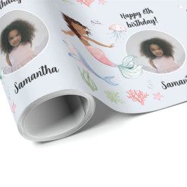 Fin Anpassningsbar Fototext Sjöjungfru under havet Presentpapper