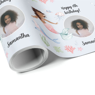 Fin Anpassningsbar Fototext Sjöjungfru under havet Presentpapper