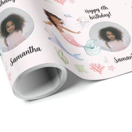 Fin Anpassningsbar Fototext Sjöjungfru under havet Presentpapper