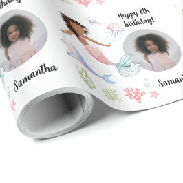 Fin Anpassningsbar Fototext Sjöjungfru under havet Presentpapper