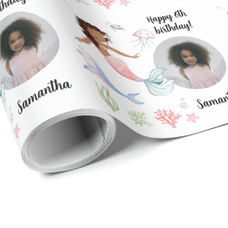 Fin Anpassningsbar Fototext Sjöjungfru under havet Presentpapper