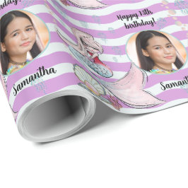 Fin Anpassningsbar Fototext Sjöjungfru under havet Presentpapper