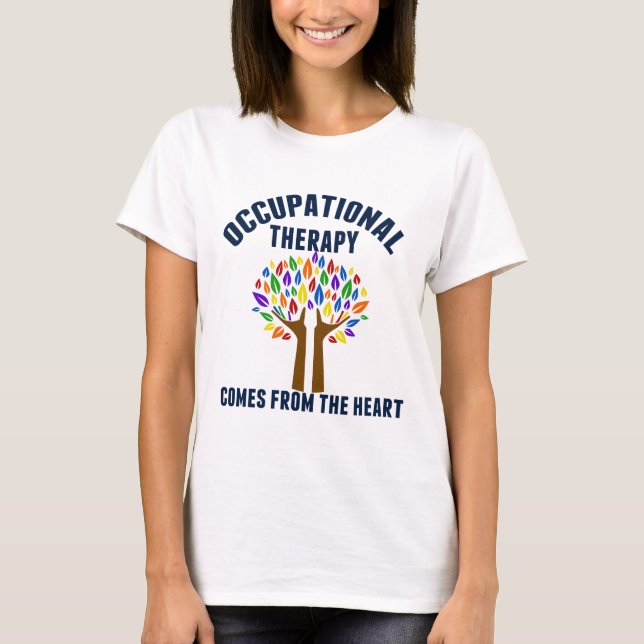 Fin arbetslivsterapi Träd-citat T-shirt (Framsida)
