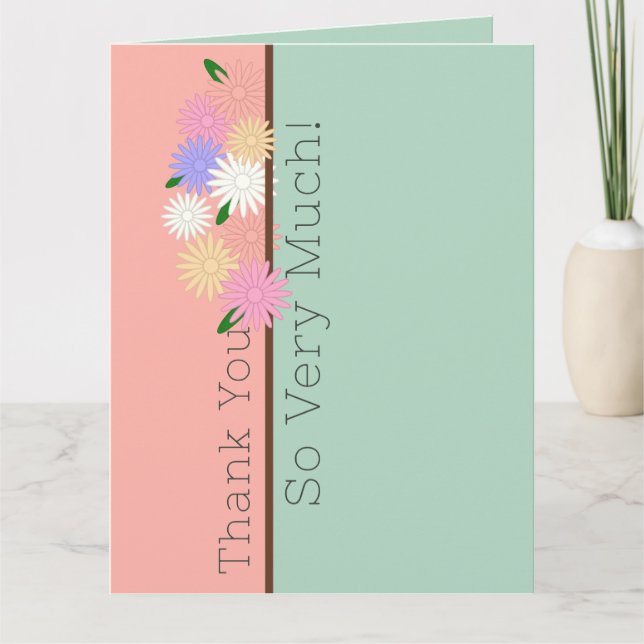 Fin Arrangemang av färgfulla Daisy på Sill Tack Kort (Framsida)