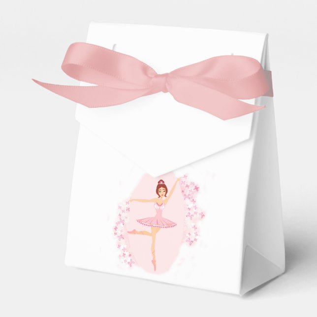 Fin ballerina Favor Box Presentaskar (Framsidan Sidan)