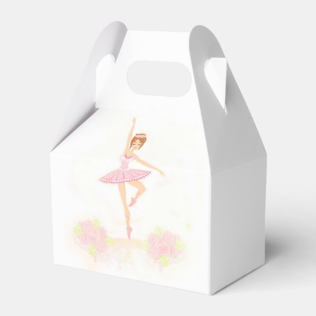 Fin ballerina Favor Box Presentaskar (Framsidan Sidan)