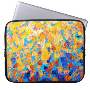 Fin bild-handgjord gouache dab etude ske laptop fodral