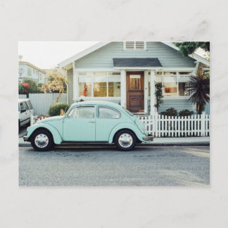 Fin bilfoto av retro-vintage vykort