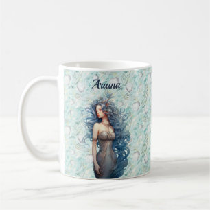 Fin blå Sjöjungfru Kaffemugg