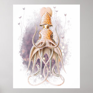 Fin bläckmålning Earnst Haeckel variation Poster