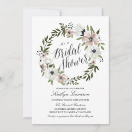 Fin Blommigt-andedräkt-Inbjudningskort för möhippa Inbjudningar