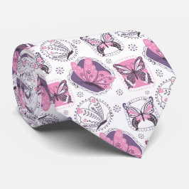 Fin Blommigt Butterfly Garden Neck Tie Slips